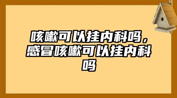 咳嗽可以掛內(nèi)科嗎，感冒咳嗽可以掛內(nèi)科嗎