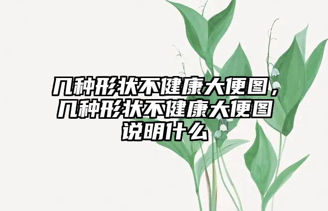 幾種形狀不健康大便圖，幾種形狀不健康大便圖說明什么