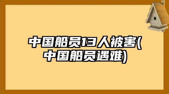 中國(guó)船員13人被害(中國(guó)船員遇難)