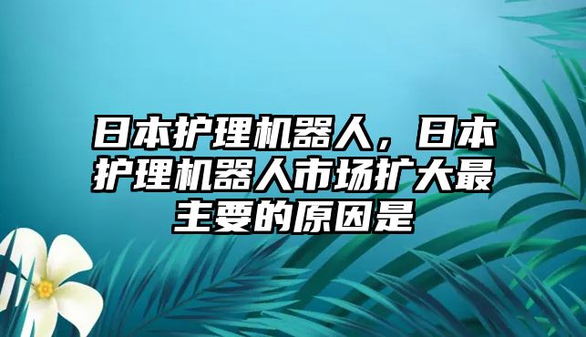 日本護(hù)理機(jī)器人，日本護(hù)理機(jī)器人市場(chǎng)擴(kuò)大最主要的原因是