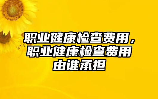 職業(yè)健康檢查費(fèi)用，職業(yè)健康檢查費(fèi)用由誰承擔(dān)